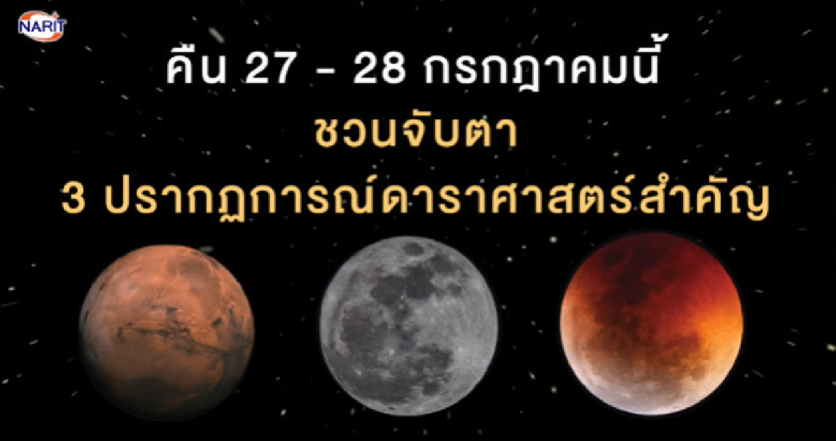 สดร.ชวนชม 3 ปรากฏการณ์ดาราศาสตร์ !!