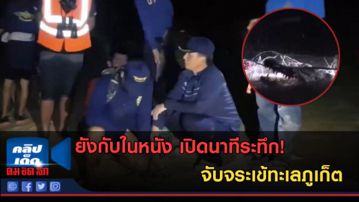 (คลิปข่าว) เปิดคลิปนาทีระทึก จับจระเข้ทะเลภูเก็ต