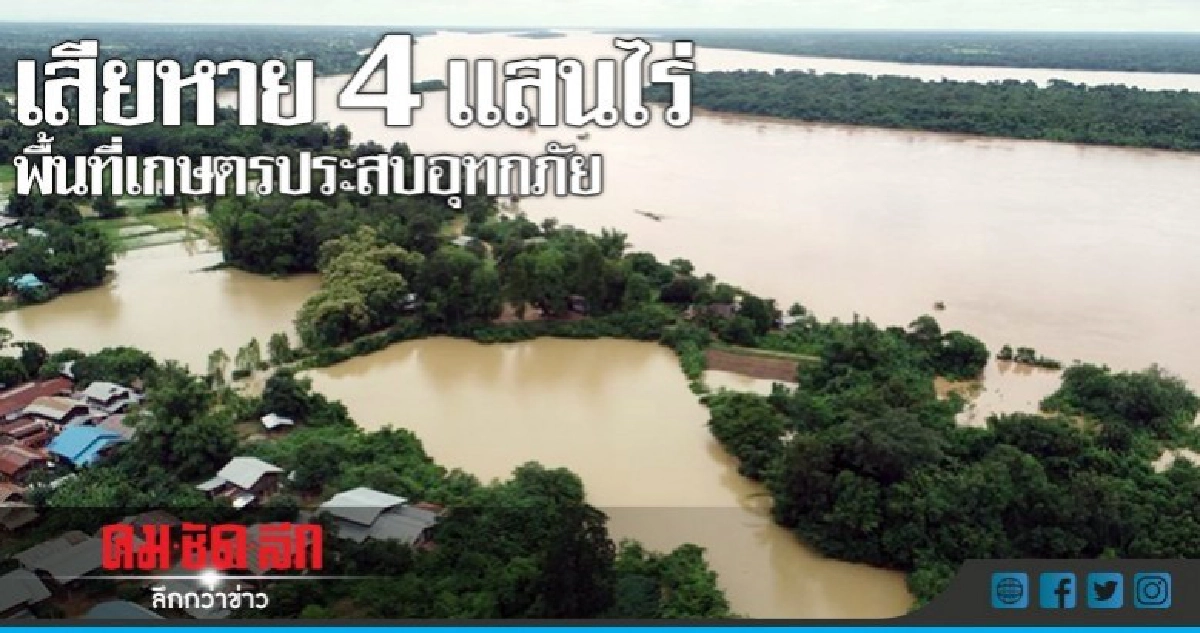 เสียหาย 4 แสนไร่พื้นที่เกษตรประสบอุทกภัย เสียหาย 4 แสนไร่พื้นที่เกษตรประสบอุทกภัย