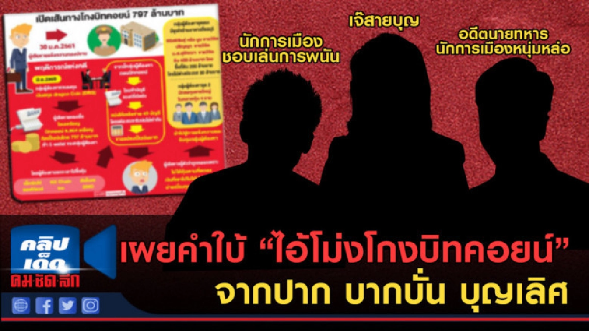 "บากบั่น" แฉ! เส้นทางโกงบิทคอยน์ เอี่ยวการเมือง