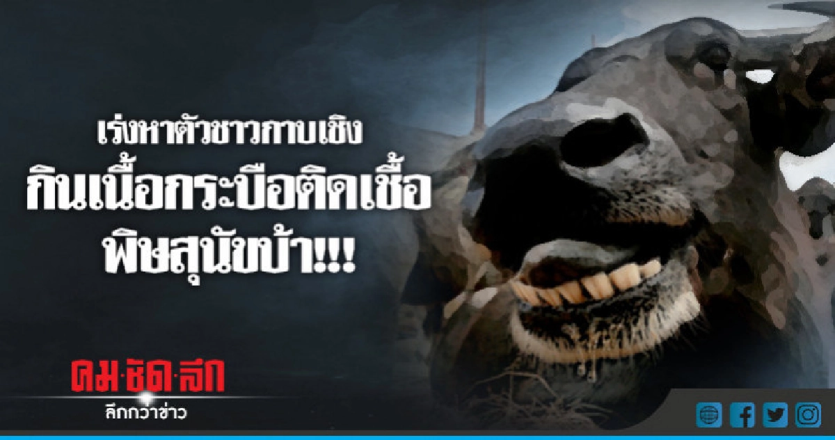 หาตัวด่วน ! ชาวกาบเชิงกินเนื้อกระบือติดเชื้อพิษสุนัขบ้า !!!