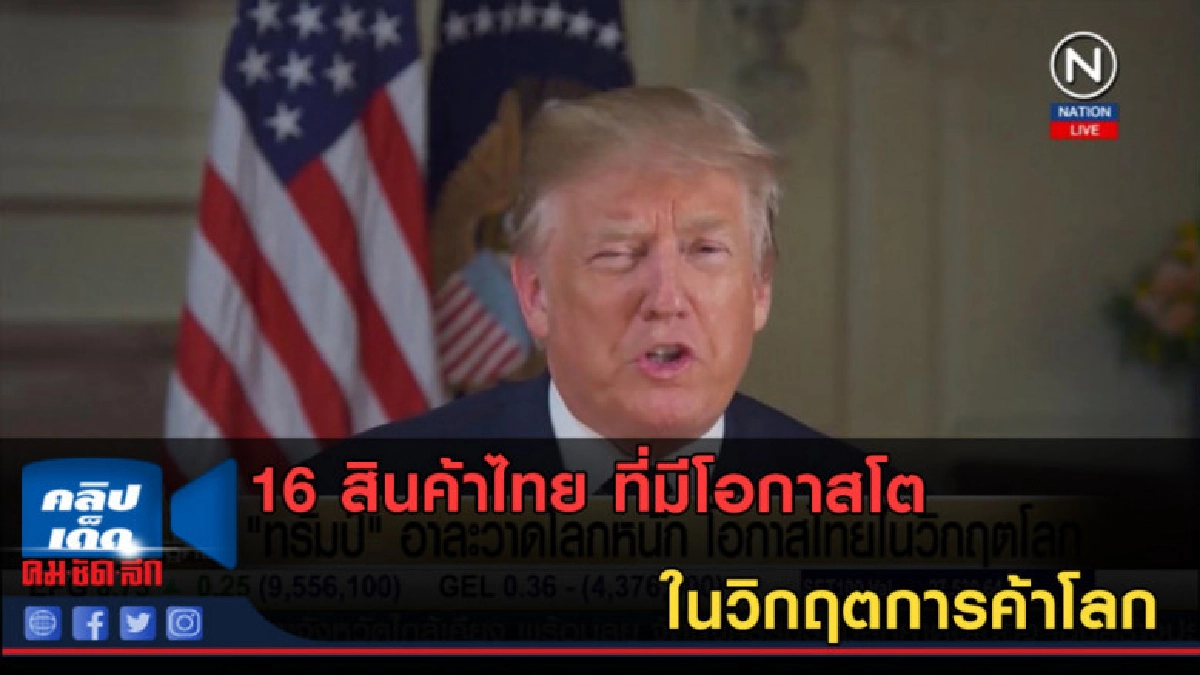 (คลิปข่าว) 16 สินค้าไทย ที่มีโอกาสโต ในวิกฤตการค้าโลก (คลิปข่าว) 16 สินค้าไทย ที่มีโอกาสโต ในวิกฤตการค้าโลก
