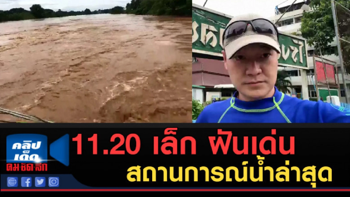 (คลิปข่าว) เล็ก ฝันเด่น รายงานสถานการณ์น้ำ น่าน (คลิปข่าว) เล็ก ฝันเด่น รายงานสถานการณ์น้ำ น่าน