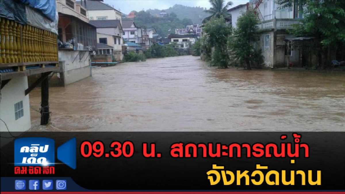 (คลิปข่าว) สถานะการณ์น้ำ ล่าสุด  จังหวัดน่าน