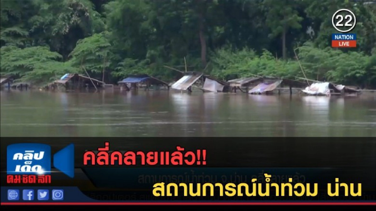 (คลิปข่าว) สถานการณ์น้ำท่วม จ.น่าน คลี่คลายแล้ว