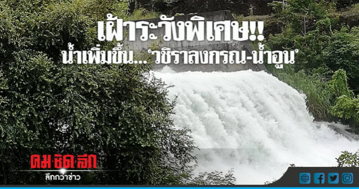 น้ำเพิ่ม ! เฝ้าระวังพิเศษ"น้ำอูน -วชิราลงกรณ" น้ำเพิ่ม ! เฝ้าระวังพิเศษ"น้ำอูน -วชิราลงกรณ"