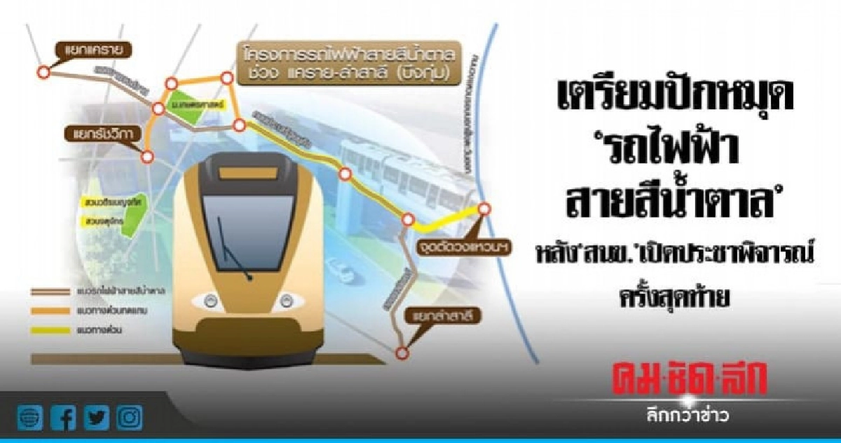 เตรียมปัดหมุด"รถไฟฟ้าสายสีน้ำตาล" เตรียมปัดหมุด"รถไฟฟ้าสายสีน้ำตาล"