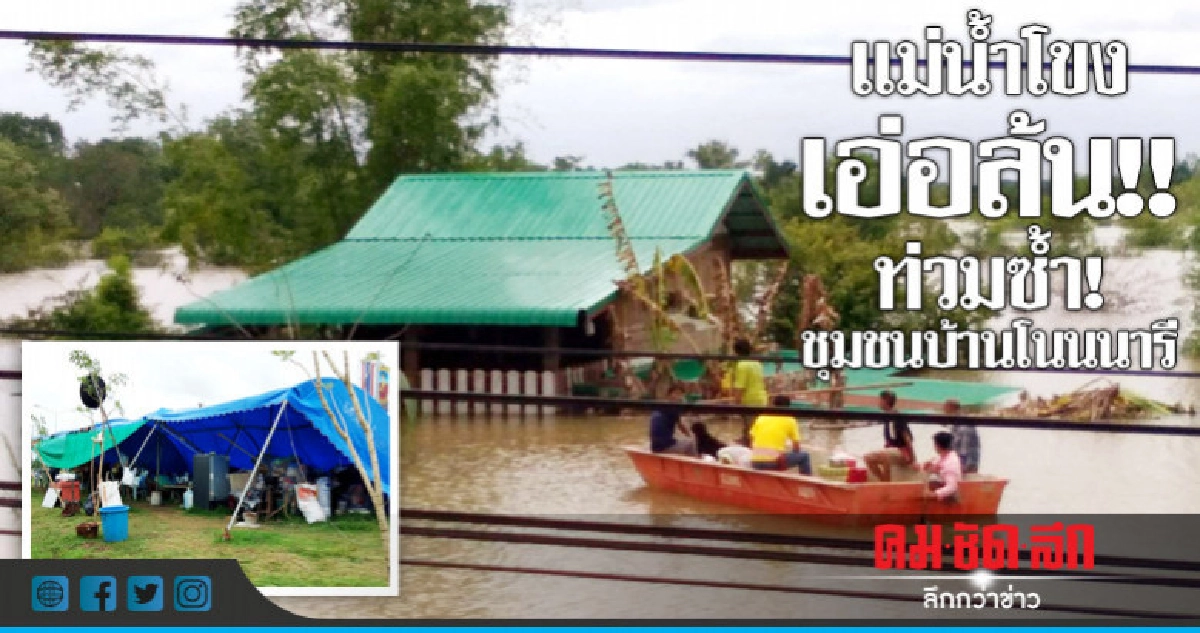 แม่น้ำโขง เอ่อล้น!! ท่วมซ้ำ! ชุมชนบ้านโนนนารี แม่น้ำโขง เอ่อล้น!! ท่วมซ้ำ! ชุมชนบ้านโนนนารี