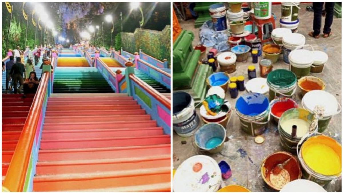 ถูกใจชาวเซลฟีบันไดหลากสีวัด"ถ้ำบาตู"แต่เสี่ยงหลุดมรดกชาติ