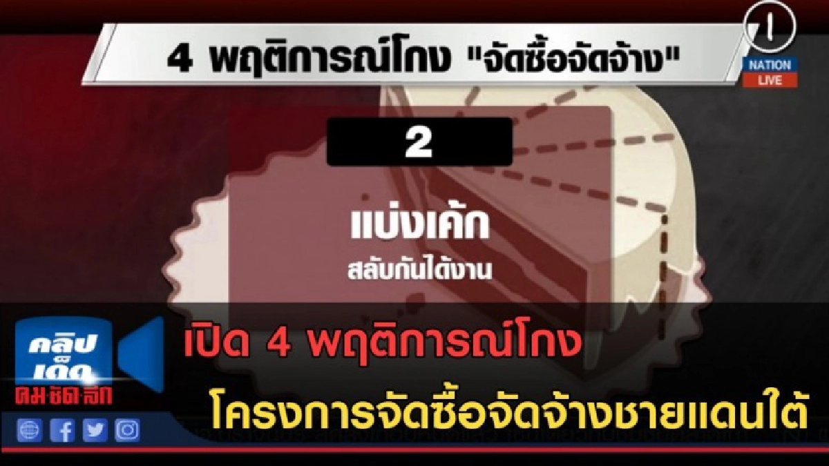 (คลิปข่าว)เปิด 4 พฤติการณ์โกง โครงการจัดซื้อจัดจ้างชายแดนใต้ (คลิปข่าว)เปิด 4 พฤติการณ์โกง โครงการจัดซื้อจัดจ้างชายแดนใต้