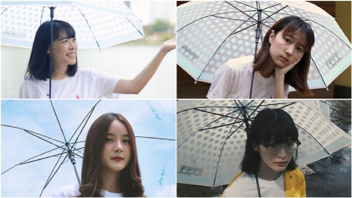 4 สาววัยใสขอกางร่มท้าทายสายฝน 4 สาววัยใสขอกางร่มท้าทายสายฝน
