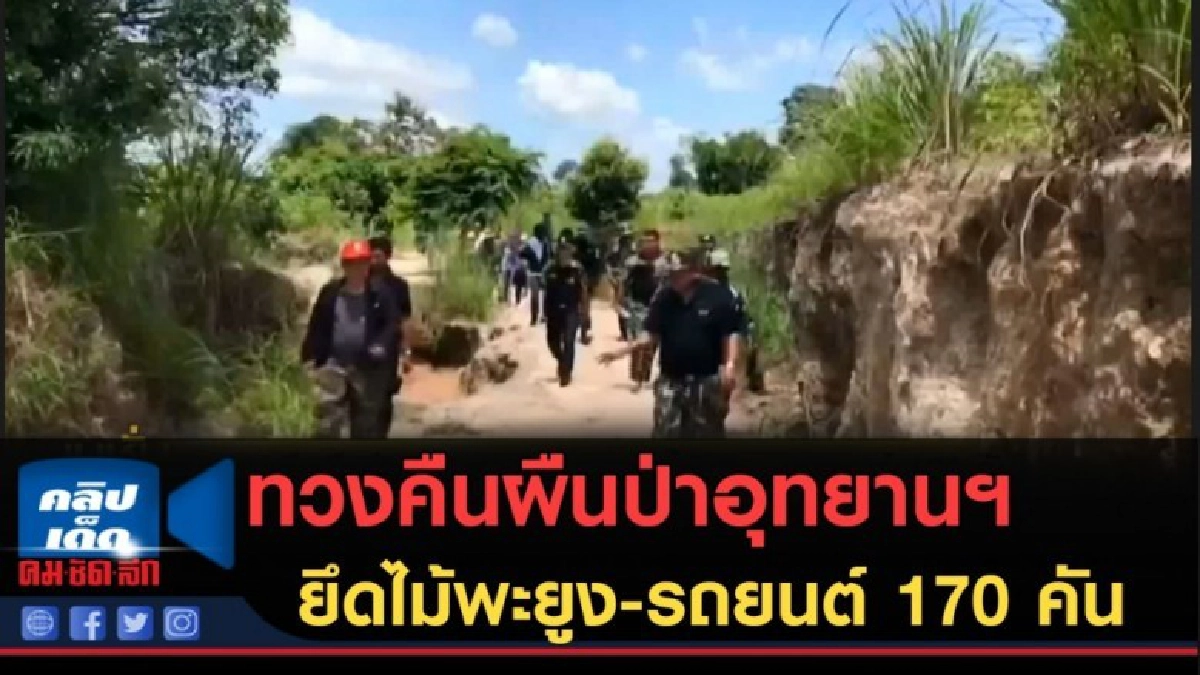 (คลิปข่าว) ทวงคืนผืนป่าอุทยานฯ ยึดไม้พะยูง รถยนต์ 170 คัน