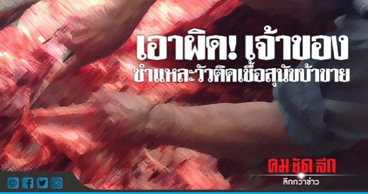 "ปศุสัตว์"แจ้งความเจ้าของชำแหละวัวติดเชื้อสุนัขบ้าขาย "ปศุสัตว์"แจ้งความเจ้าของชำแหละวัวติดเชื้อสุนัขบ้าขาย