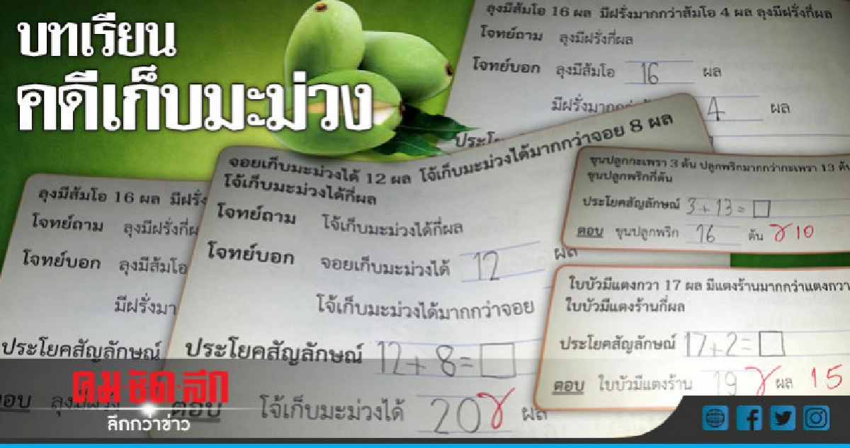 บทเรียนคดีเก็บมะม่วง บทเรียนคดีเก็บมะม่วง