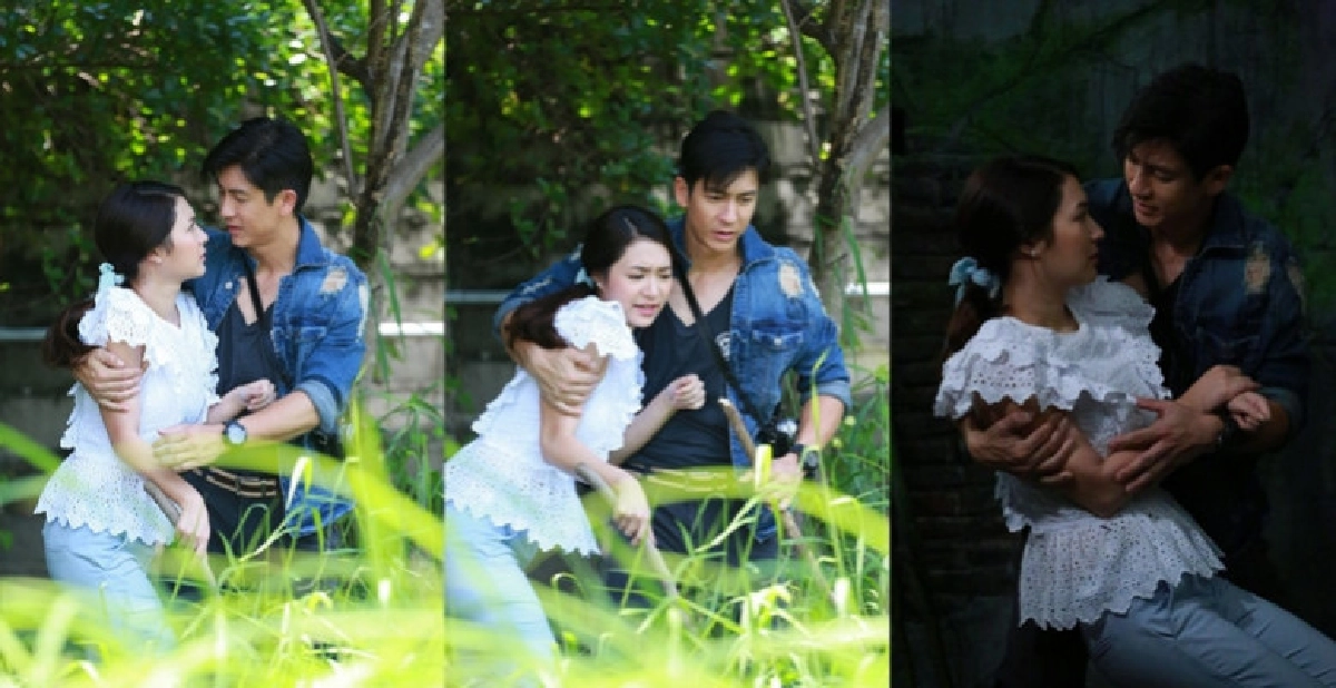 'ติ๊ก-มิว' สะดุดล้มกอดกัน 'ติ๊ก-มิว' สะดุดล้มกอดกัน