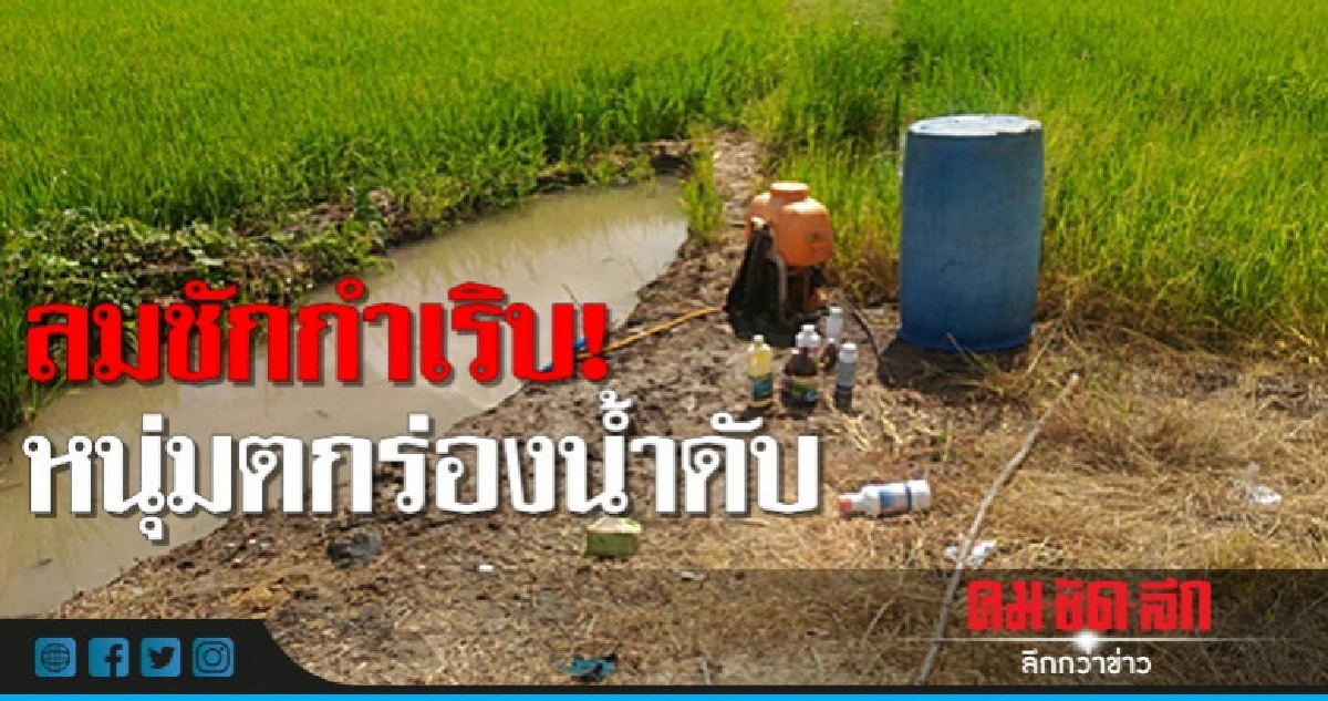 หนุ่มฉีดยานาข้าว 'โรคลมชัก' กำเริบตกร่องน้ำดับ หนุ่มฉีดยานาข้าว 'โรคลมชัก' กำเริบตกร่องน้ำดับ