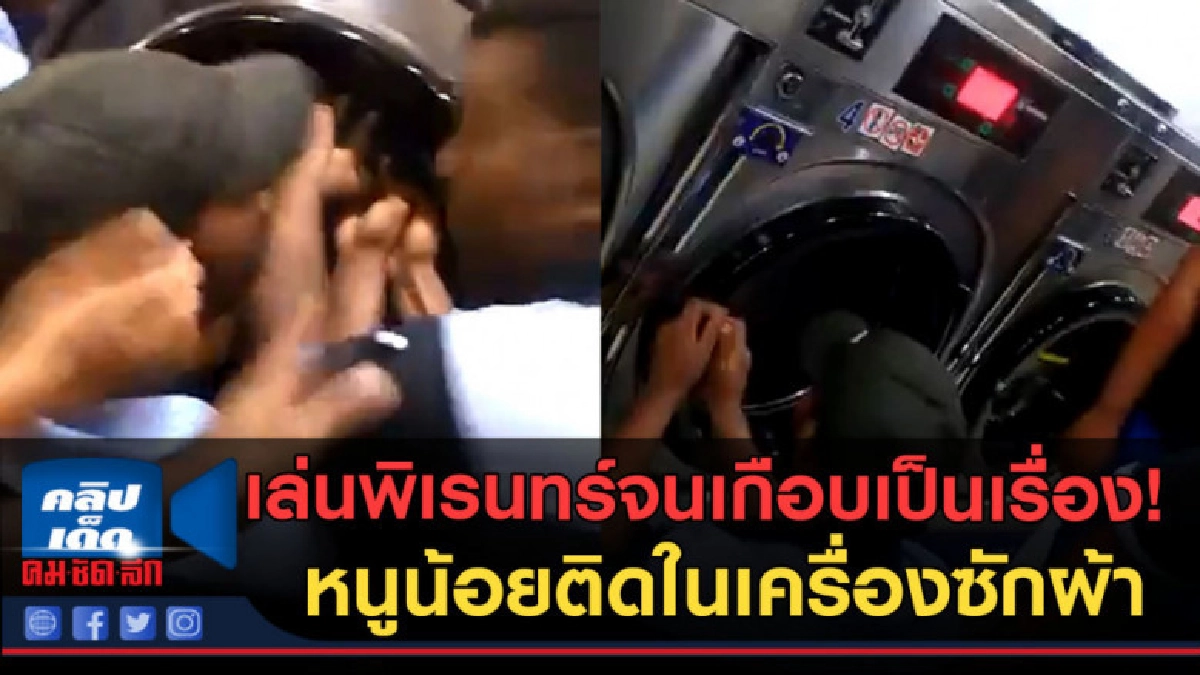 (คลิปข่าว) เล่นพิเรนทร์จนเกือบเป็นเรื่อง! ติดในเครื่องซักผ้า (คลิปข่าว) เล่นพิเรนทร์จนเกือบเป็นเรื่อง! ติดในเครื่องซักผ้า