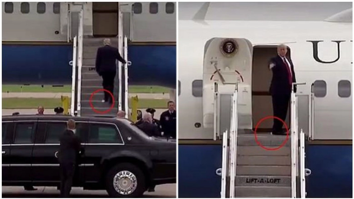 แคร์ที่ไหนกัน!ทรัมป์เดินขึ้น"แอร์ฟอร์ซวัน"ทิชชูติดรองเท้า 