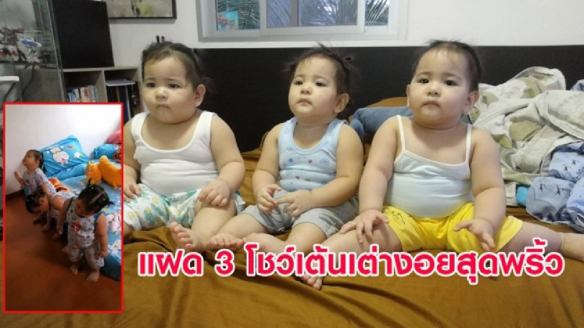 เอ็นดู! แฝด 3 หุ่นจ้ำหม้ำ โชว์พริ้วเต้นเพลงเต่างอยเป๊ะเวอร์ เอ็นดู! แฝด 3 หุ่นจ้ำหม้ำ โชว์พริ้วเต้นเพลงเต่างอยเป๊ะเวอร์
