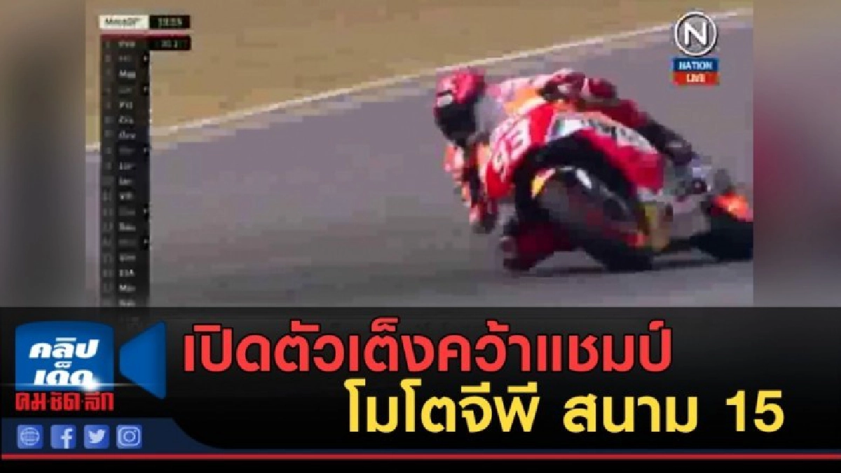(คลิปข่าว) เปิด!...ตัวเต็งคว้าแชมป์ โมโตจีพี สนาม 15 (คลิปข่าว) เปิด!...ตัวเต็งคว้าแชมป์ โมโตจีพี สนาม 15