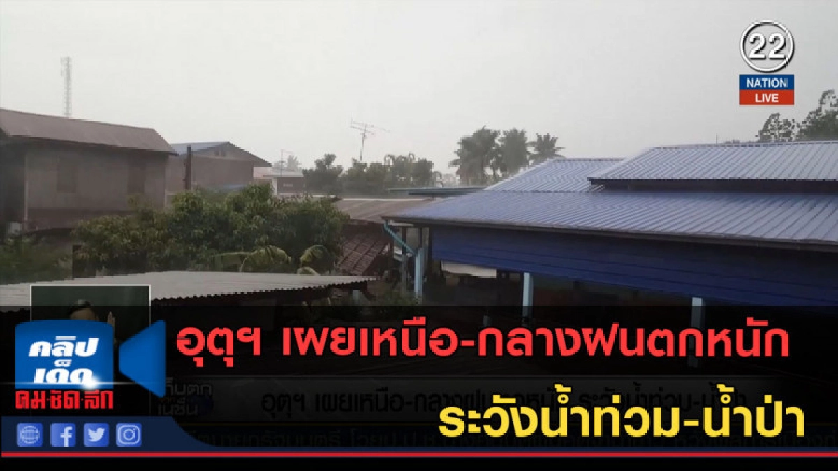 (คลิปข่าว) อุตุฯ เผยเหนือ-กลางฝนตกหนัก ระวังน้ำท่วม-น้ำป่า (คลิปข่าว) อุตุฯ เผยเหนือ-กลางฝนตกหนัก ระวังน้ำท่วม-น้ำป่า