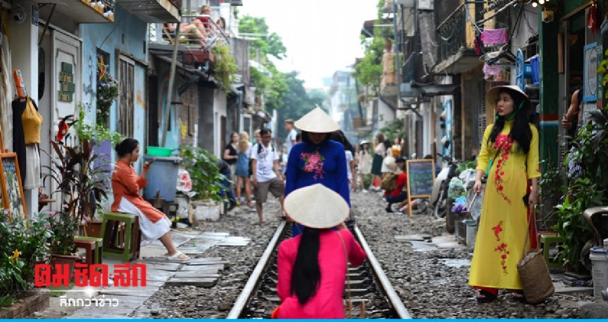 รางรถไฟยุคอาณานิคมในฮานอยจุดฮอตชาวเซลฟี รางรถไฟยุคอาณานิคมในฮานอยจุดฮอตชาวเซลฟี