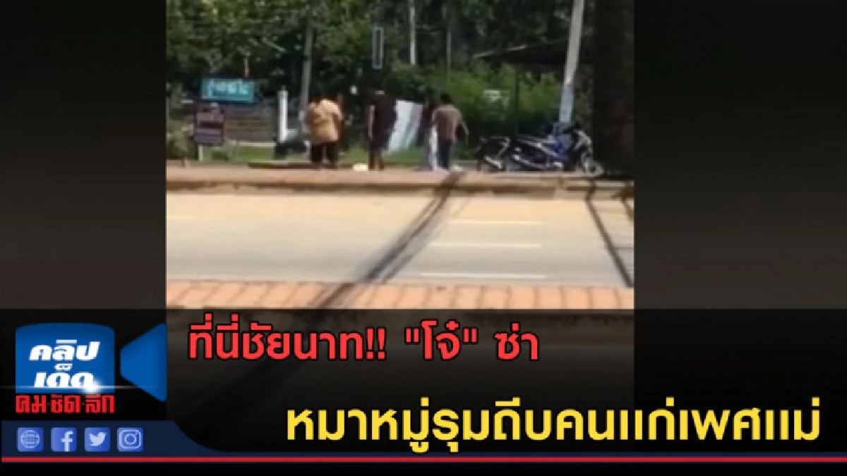 (คลิปข่าว) "โจ๋" ถืออาวุธ หมาหมู่รุมทำร้ายคนเเก่กลางถนน!