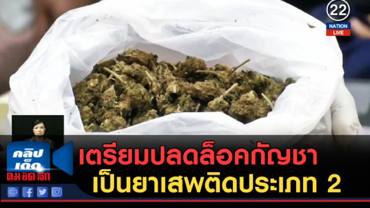 (คลิปข่าว) เตรียมปลดล็อคกัญชา เป็นยาเสพติดประเภท 2 