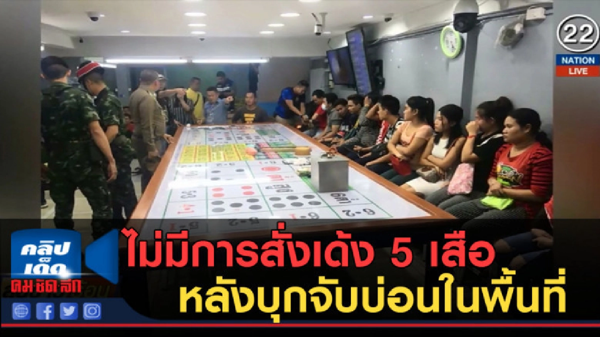 (คลิปข่าว) ไม่มีการสั่งเด้ง 5 เสือ "คลองตัน" หลังบุกจับบ่อน (คลิปข่าว) ไม่มีการสั่งเด้ง 5 เสือ "คลองตัน" หลังบุกจับบ่อน