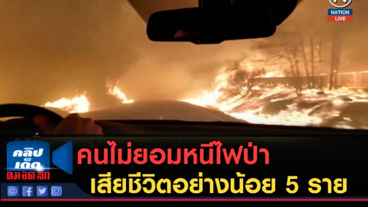 (คลิปข่าว) คนไม่ยอมหนีไฟป่าทำให้เสียชีวิตแล้วอย่างน้อย 5 ราย (คลิปข่าว) คนไม่ยอมหนีไฟป่าทำให้เสียชีวิตแล้วอย่างน้อย 5 ราย