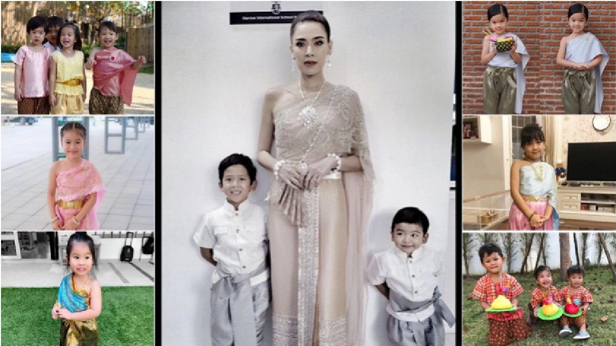 ลูกดาราจัดเต็มแต่งชุดไทยในวัน 'ลอยกระทง'