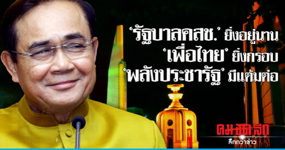 "รัฐบาลคสช."ยิ่งอยู่นาน"พท."ยิ่งกรอบ"พปชร." มีแต้มต่อ "รัฐบาลคสช."ยิ่งอยู่นาน"พท."ยิ่งกรอบ"พปชร." มีแต้มต่อ