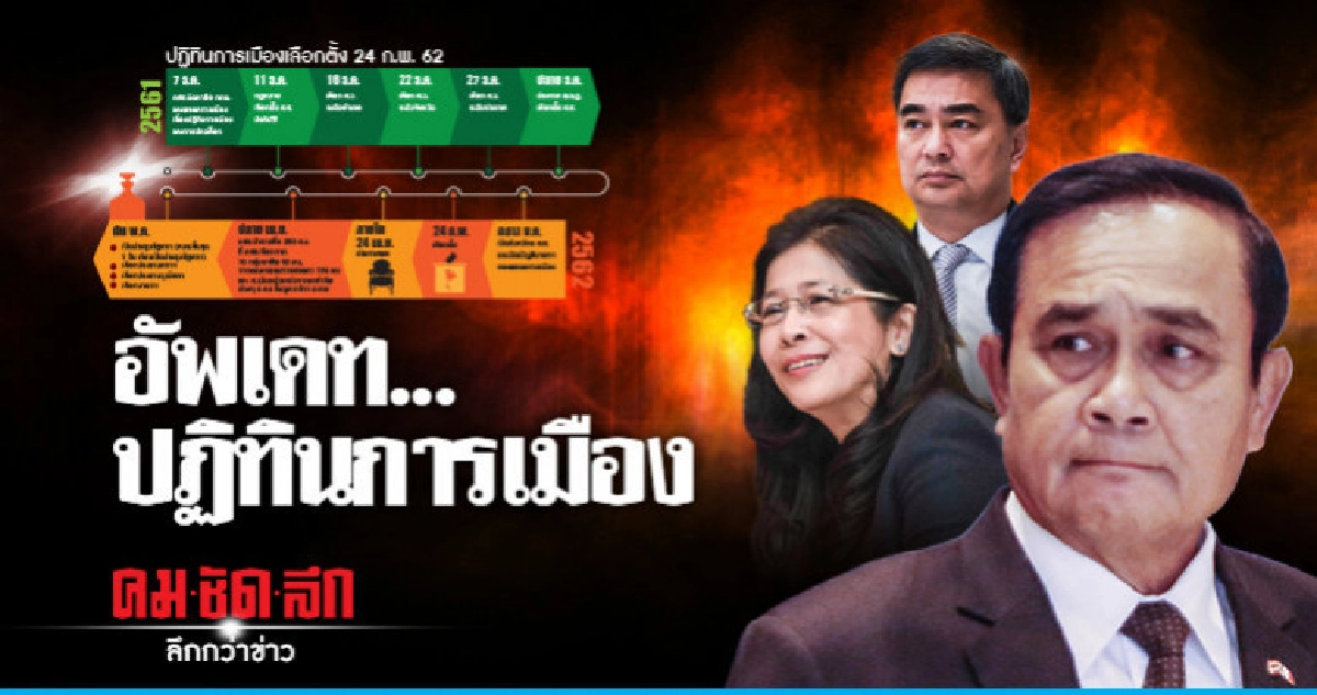 อัพเดท "ปฏิทินการเมือง" เลือกตั้ง 24 ก.พ.62 อัพเดท "ปฏิทินการเมือง" เลือกตั้ง 24 ก.พ.62