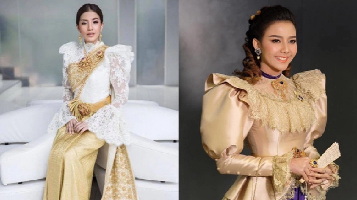 'ใบเตย-จ๊ะ' งามอย่างไทย ร่วมงาน 'งานอุ่นไอรัก คลายความหนาว' 'ใบเตย-จ๊ะ' งามอย่างไทย ร่วมงาน 'งานอุ่นไอรัก คลายความหนาว'