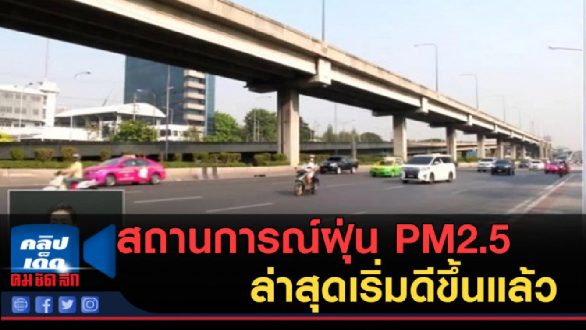 (คลิปข่าว) สถานการณ์ฝุ่น PM2.5 ล่าสุดเริ่มดีขึ้นแล้ว