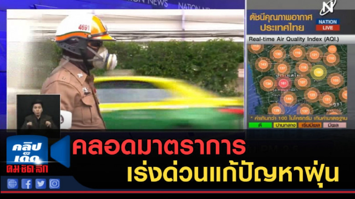 (คลิปข่าว) คลอดมาตราการเร่งด่วนแก้ปัญหาฝุ่น (คลิปข่าว) คลอดมาตราการเร่งด่วนแก้ปัญหาฝุ่น