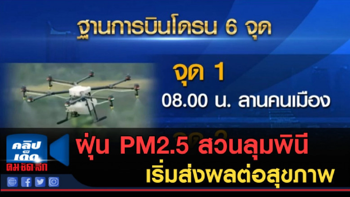 (คลิปข่าว) ฝุ่น PM2.5 สวนลุมพินี เริ่มส่งผลต่อสุขภาพ (คลิปข่าว) ฝุ่น PM2.5 สวนลุมพินี เริ่มส่งผลต่อสุขภาพ