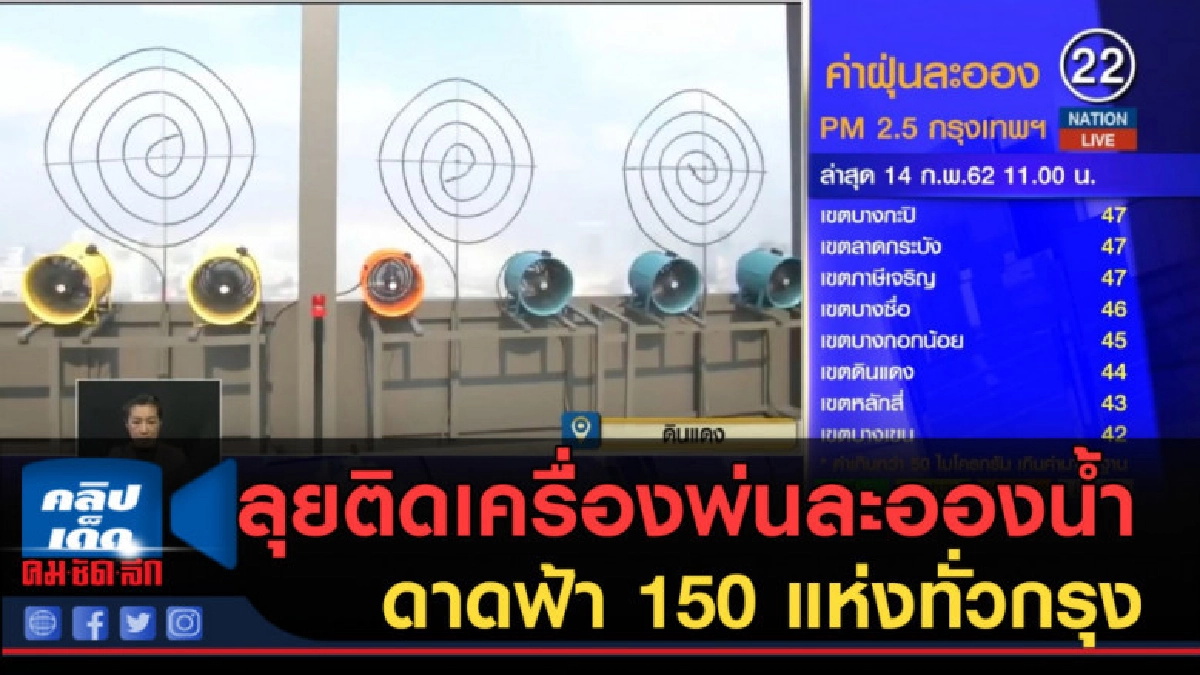 (คลิปข่าว) ลุยติดเครื่องพ่นละอองน้ำดาดฟ้า 150 แห่งทั่วกรุง (คลิปข่าว) ลุยติดเครื่องพ่นละอองน้ำดาดฟ้า 150 แห่งทั่วกรุง