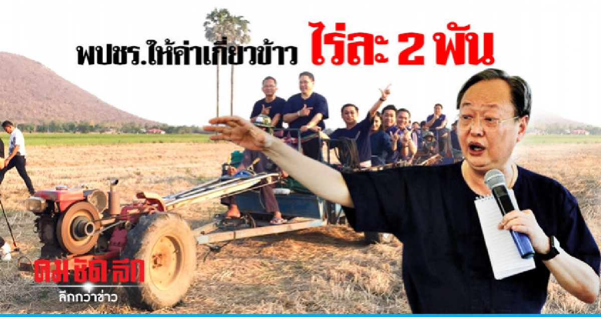 "พปชร." บุก "ชัยนาท" ลั่นให้ค่าเกี่ยวข้าวชาวนาไร่ละ 2 พัน "พปชร." บุก "ชัยนาท" ลั่นให้ค่าเกี่ยวข้าวชาวนาไร่ละ 2 พัน