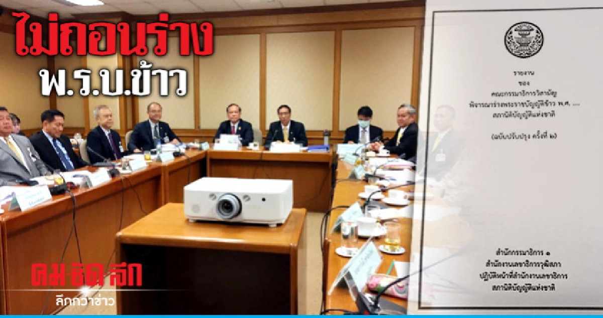"กมธ.ข้าวฯ" ยันไม่ถอนร่างพ.ร.บ.ข้าว "กมธ.ข้าวฯ" ยันไม่ถอนร่างพ.ร.บ.ข้าว