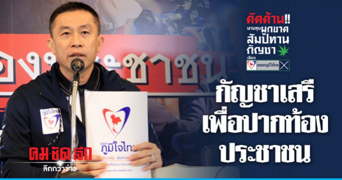 ภท.มั่นใจเป็นรัฐบาลผลักดันกัญชาเสรีภายใน 2 ปี 