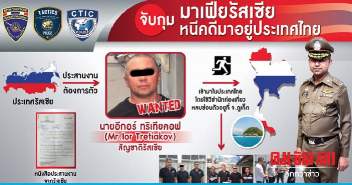 สตม. รวบหนุ่มรัสเซียจอมรีดไถ สตม. รวบหนุ่มรัสเซียจอมรีดไถ