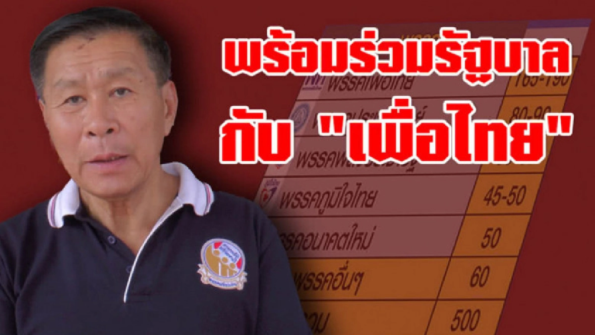 "เสรีรวมไทย" ประกาศพร้อมร่วมรัฐบาลกับ "เพื่อไทย" "เสรีรวมไทย" ประกาศพร้อมร่วมรัฐบาลกับ "เพื่อไทย"