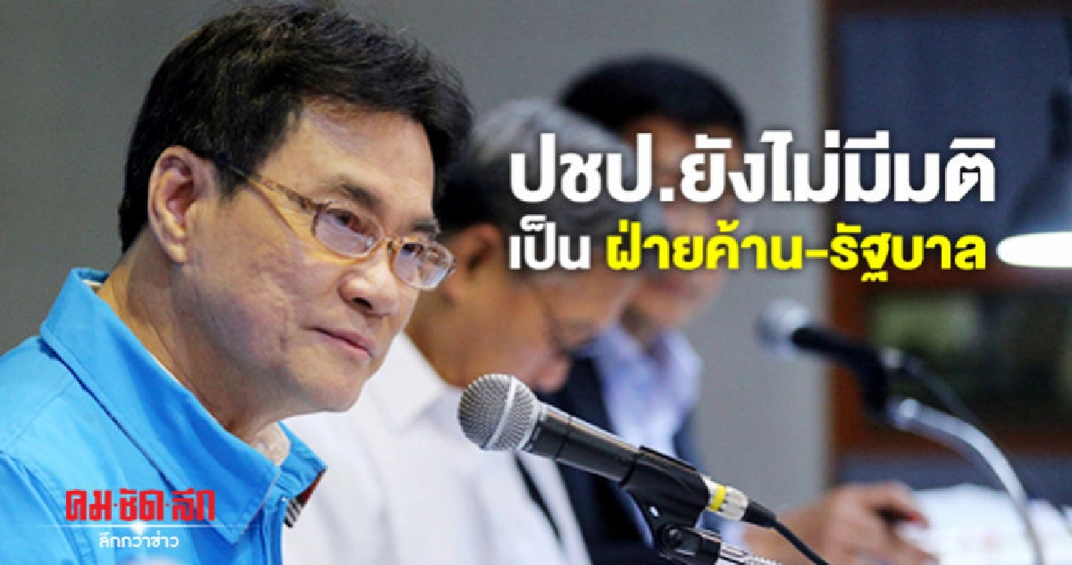 "ปชป. ยังไม่มีมติเป็นฝ่ายค้านหรือรัฐบาล "ปชป. ยังไม่มีมติเป็นฝ่ายค้านหรือรัฐบาล