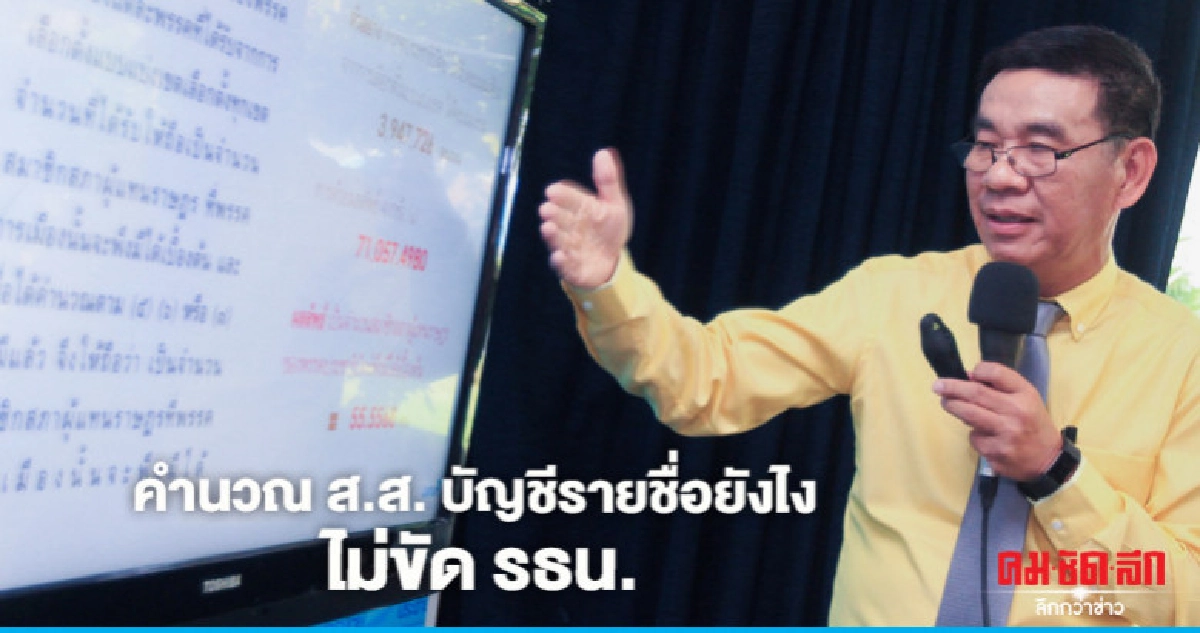 "สมชัย" เสนอแนวคิดคำนวณ ส.ส.บัญชีรายชื่อ "สมชัย" เสนอแนวคิดคำนวณ ส.ส.บัญชีรายชื่อ