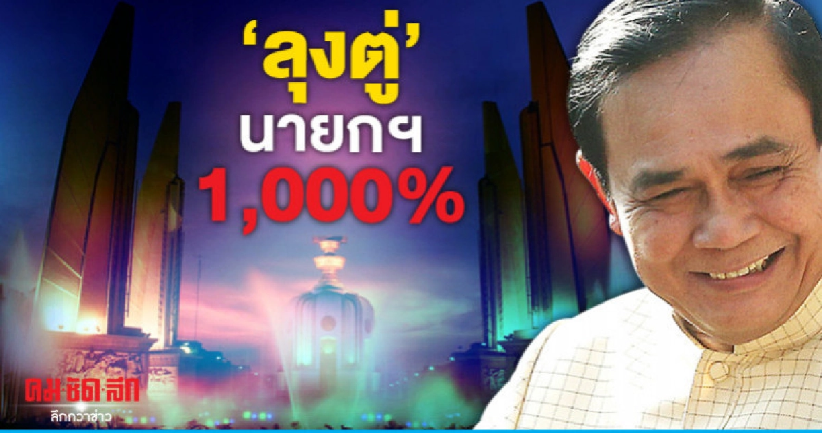 "ลุงตู่" นายกฯ1,000%