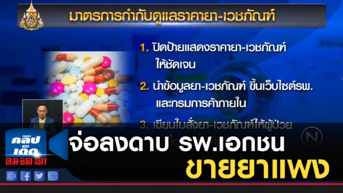 พาณิชย์จ่อลงดาบ รพ.เอกชน ขายยาแพง พาณิชย์จ่อลงดาบ รพ.เอกชน ขายยาแพง