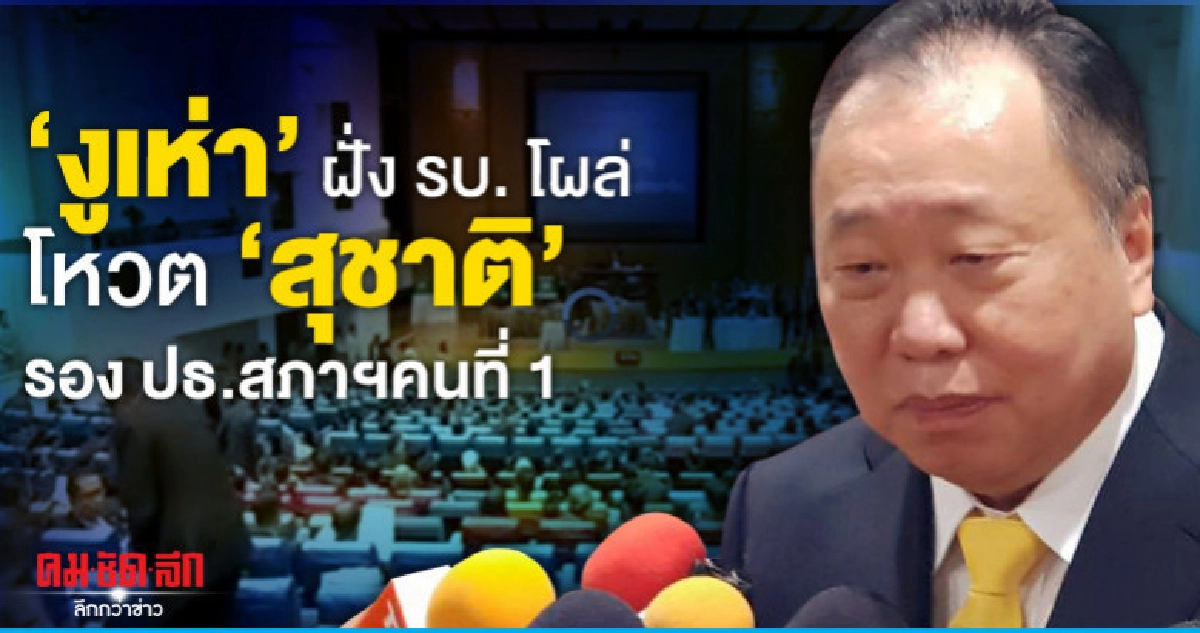 'งูเห่า'ฝั่ง รบ.โผล่ โหวต 'สุชาติ' รอง ปธ.สภาฯคนที่ 1 'งูเห่า'ฝั่ง รบ.โผล่ โหวต 'สุชาติ' รอง ปธ.สภาฯคนที่ 1