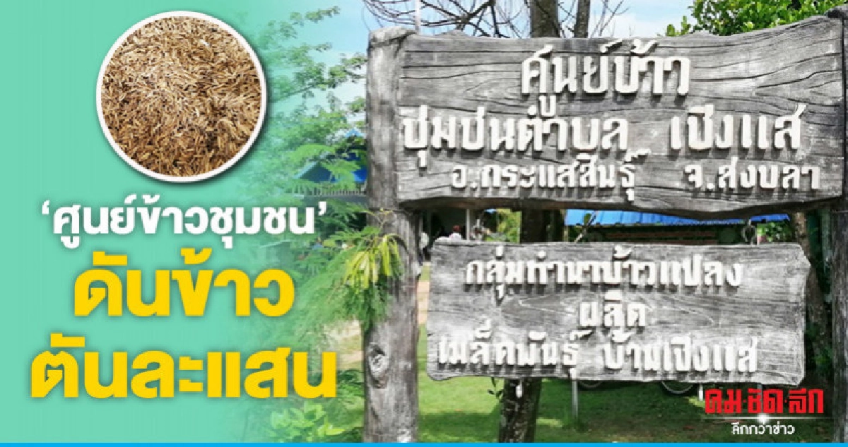"ศูนย์ข้าวชุมชน"ดันข้าวตันละแสน "ศูนย์ข้าวชุมชน"ดันข้าวตันละแสน