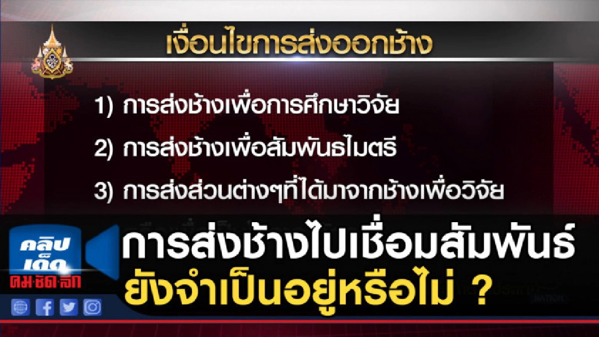 การส่งช้างไปเชื่อมสัมพันธ์ไมตรี ยังจำเป็นอยู่หรือไม่ ? การส่งช้างไปเชื่อมสัมพันธ์ไมตรี ยังจำเป็นอยู่หรือไม่ ?